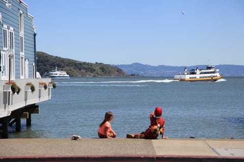 stop and watch ferry boats to and from San Francisco and Sausalito go by