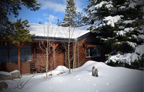 Cabin in winter! snowmobile, ski or snowshoe right from your door