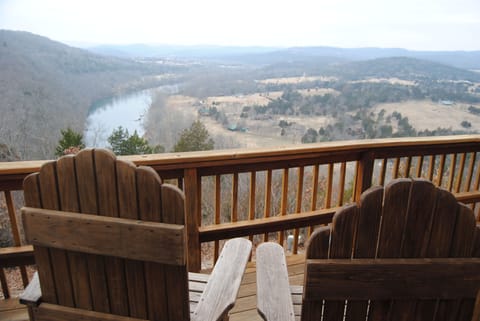 Enjoy the view below from over size super comfortable deck chairs