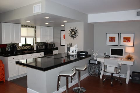 Open Kitchen with Desktop Computer