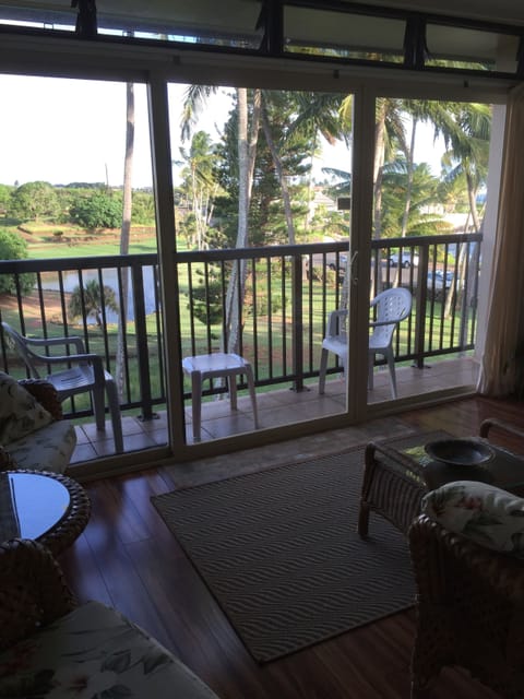 Enjoy morning sun outside