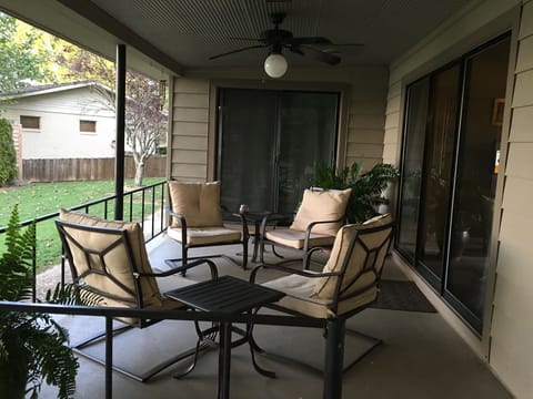 Back porch with lake view.