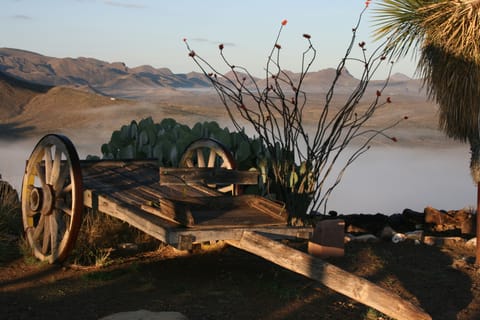 foggy morning on top of the mountain