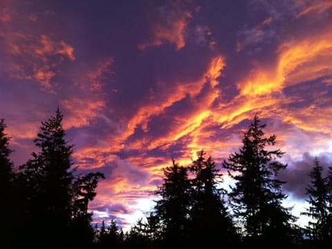 Sunset from the bedroom window