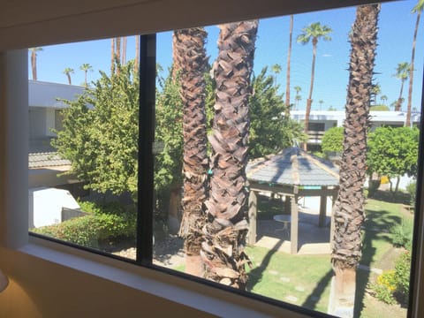 Master Bedroom View of Pool Area minutes from the Condo