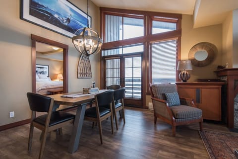 A rustic feel with a refined interior... vaulted ceilings