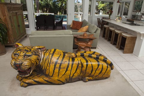 Our tiger with the french doors open