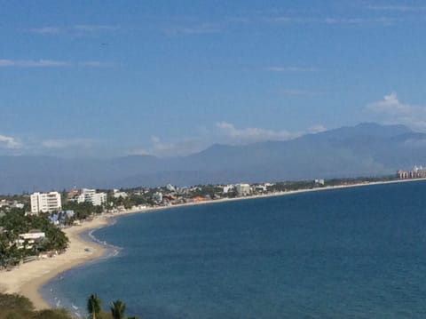 On the beach, sun loungers, beach towels