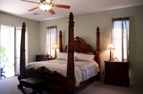 Master bedroom with California King bed