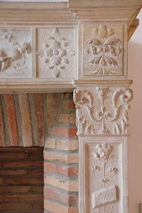 Fireplace in master bedroom