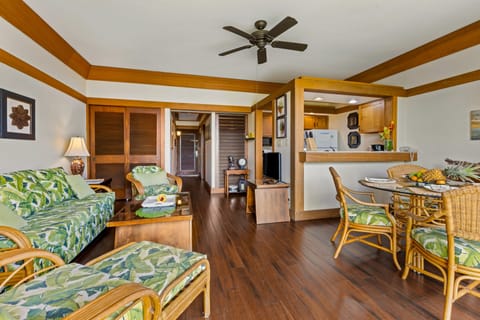 Living Room, Dining & Kitchen