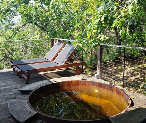 Outdoor spa tub