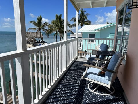 Private deck with view of Florida Bay.
