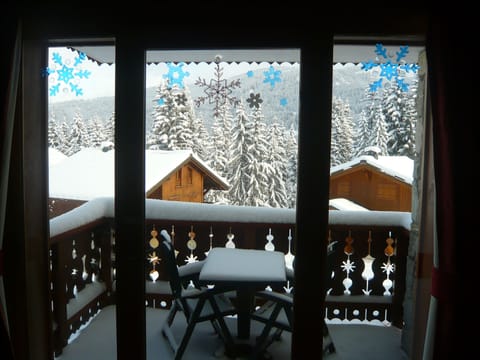 Wintery scene on our Balcony