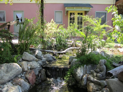 View of unit with babbling stream.