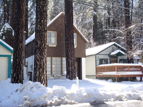Front of Cabin in the Winter