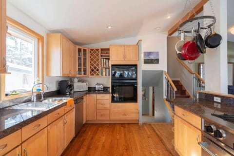 Plenty of room to enjoy cooking. Gas stove, granite countertops.