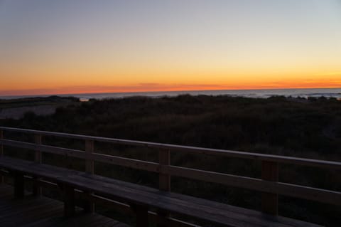 Sunset View from Oceanfront Deck.
