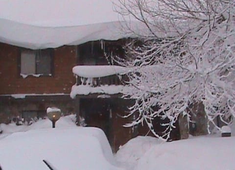 Our snow covered townhouse
