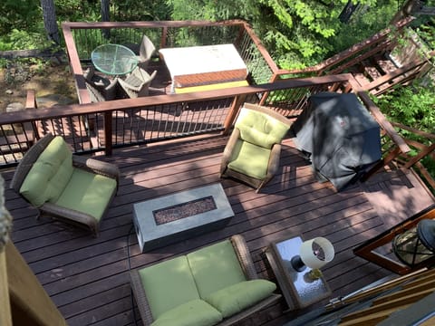 Natural living room among the trees.