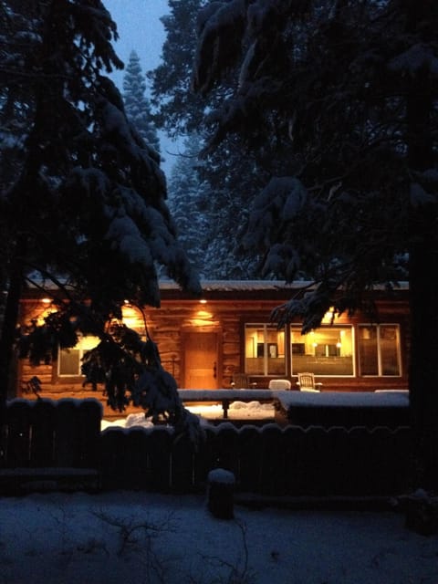 Front of cabin winter
