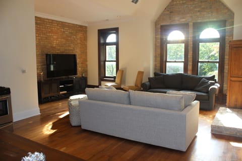 Living room area with lots of sunlight