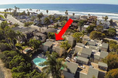 Right across the street from the beach at Coast & 18th in Del Mar Beach Colony