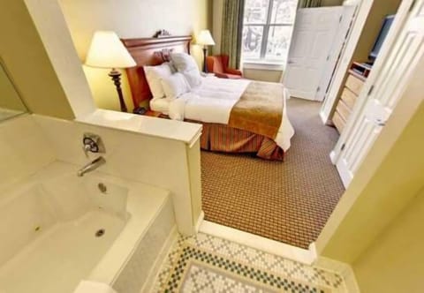 Well-appointed master bathroom with an oversized soaking tub to rejuvenate.