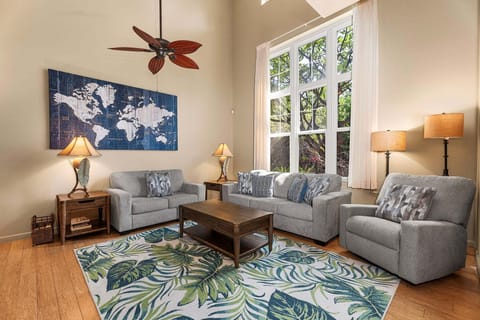 Guests love Waikoloa Colony Villas 1503 for its roomy two-story layout, private bedroom suites, central A/C, and convenient location within Waikoloa Beach Resort.