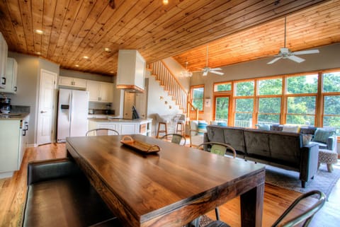 View from dining area into the living area