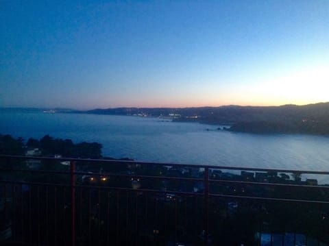 Early Dawn waiting on the San Francisco Coast, taken form the penthouse deck.
