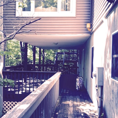 Large deck on first level perfect for family  BBQ's.