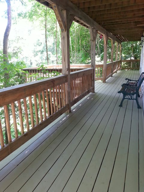 View of the whole deck in summer.
