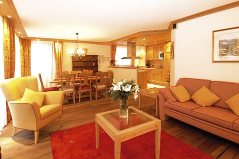 Open plan living space.