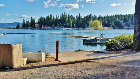 Boat ramp, docks & fish-cleaning station on the left
