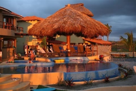 Sunset shot of the Palapa. AKA Happy Hour! Ask Guillermo about the Coco Loco!!