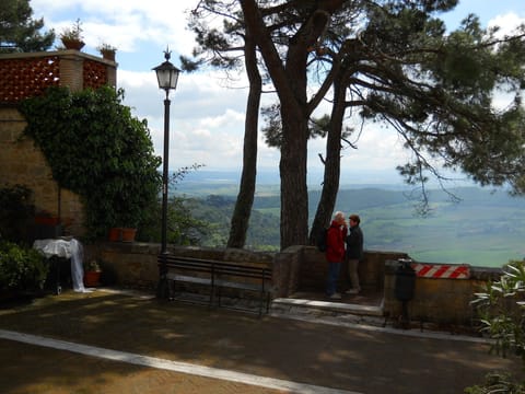 view from terrace/piazza a few steps from the front door - photo in late autumn