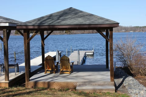 Our private deck/dock 1/2 shed covered, wonderful cove for swimming & fishing