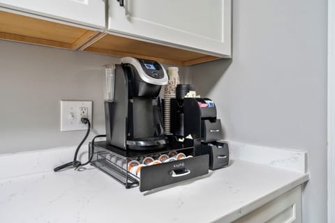 Fully stocked coffee bar!