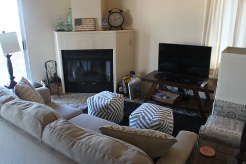 TV, fireplace, DVD player