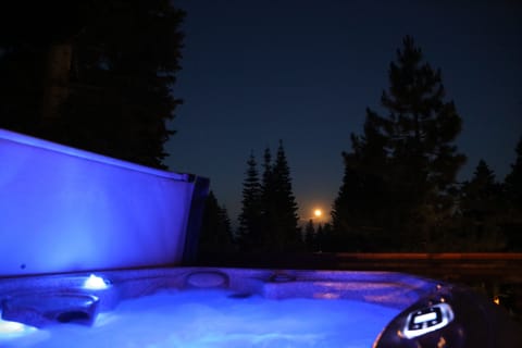 Enjoy a hot tub after a day of fun