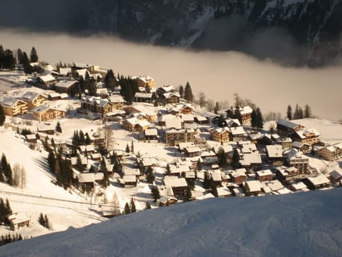 View of village from one of the ski runs