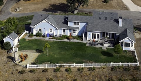 Aerial view of house