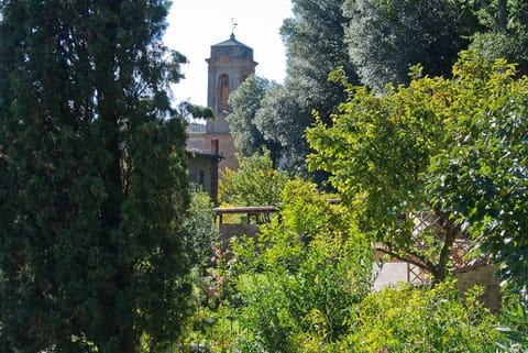 View of church bell from the garden