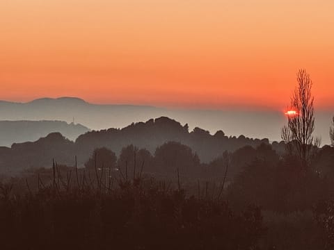 Winter sunset from terrace.