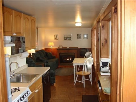 The Southwesterly Facing Living Area and Kitchen in the Carriage House