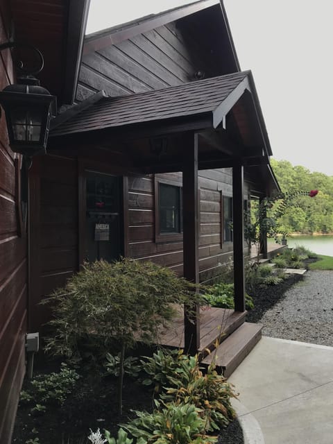 Cabin Front Door - view to lake