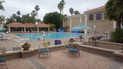 A heated pool