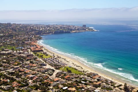 Aerial view of Beautiful La Jolla Shores.