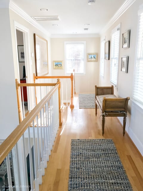 Airy and open upstairs hallway